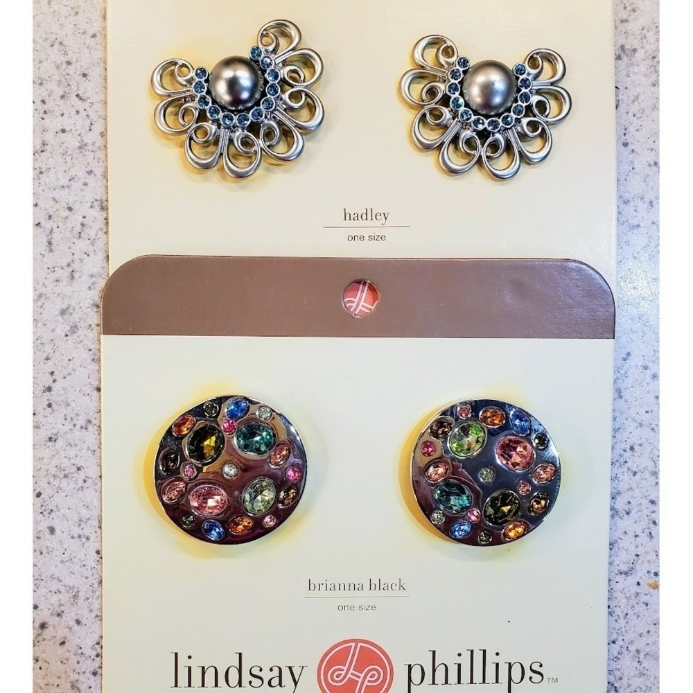 Lindsay‎ Phillips Interchangeable Snap-on Shoe Charms Hadley & Brianna Blk Bling